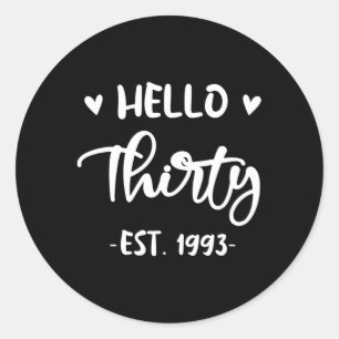 Sticker Rond 30 Bonjour Trente 1993