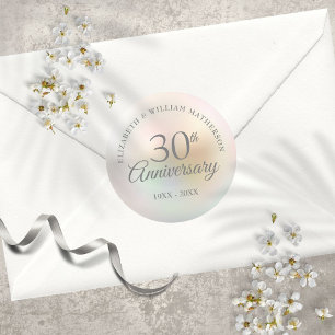 Sticker Rond 30e Anniversaire Perle