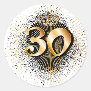 Sticker Rond 30ème Anniversaire ou anniversaire