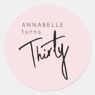 Sticker Rond 30ème Trente-trentième anniversaire moderne