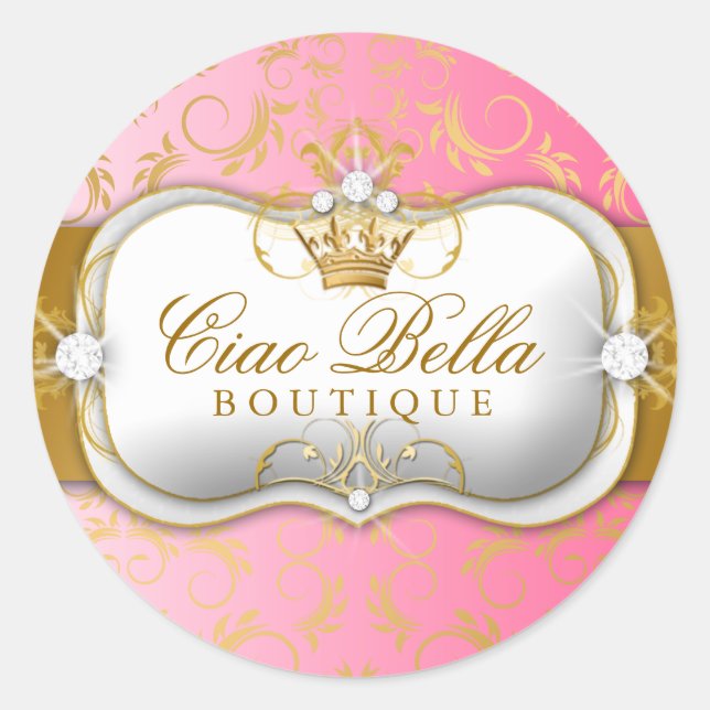 Sticker Rond 311 Ciao Bella Golden Divine Pink Fade (Devant)