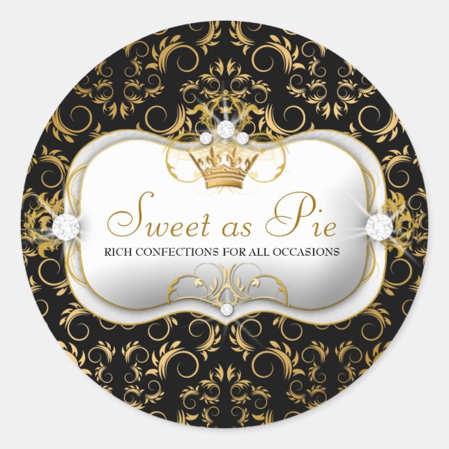 Sticker Rond 311 Ciao Bella Golden Divine Rich Black (Devant)