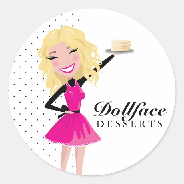 Sticker Rond 311 Dollface Desserts Blondie Cookies (Devant)