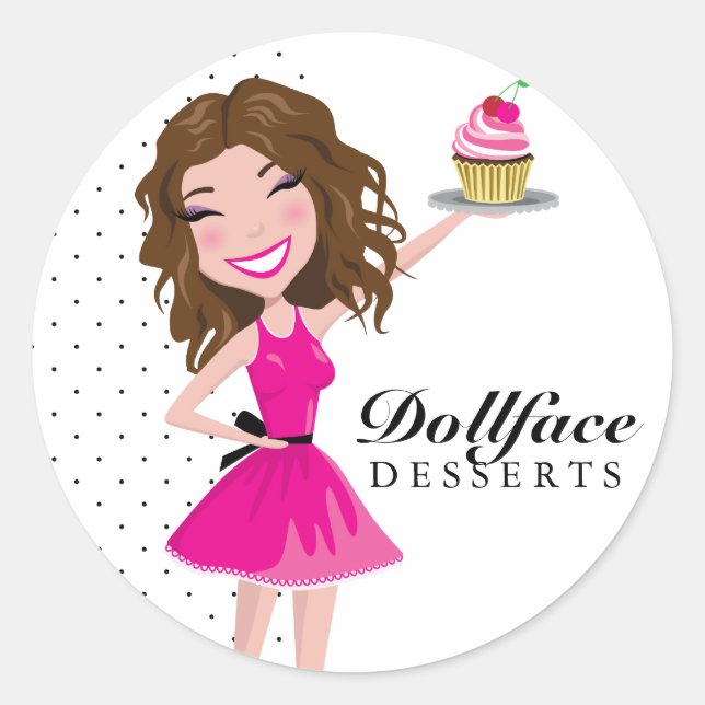 Sticker Rond 311 Dollface Desserts Brownie (Devant)