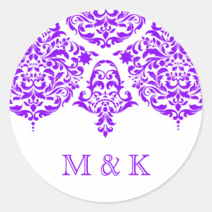 Sticker Rond 311 Mon Cherie Damask Fabuleux Purple