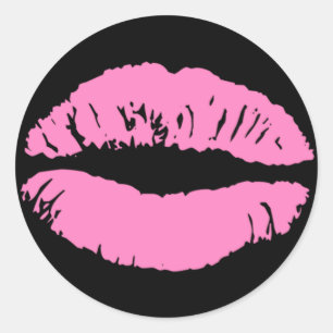 Sticker Rond 311-Oh Embrasse-le !   Noir