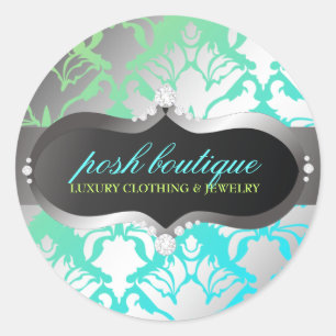 Sticker Rond 311 Zeopard Sign rencontre Damask Shimmer Ocean Li