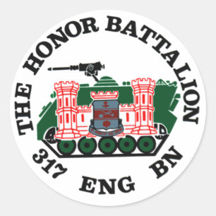 Sticker Rond 317e Bataillon du génie - Bataillon d'honneur