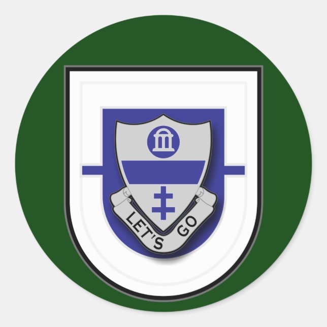 Sticker Rond 325e Régiment d'infanterie - 1er Bataillon Flash (Devant)