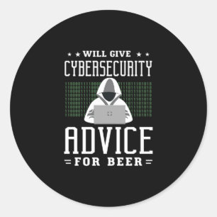 Sticker Rond 33.Donnera Des Conseils De Cybersécurité Pour La B
