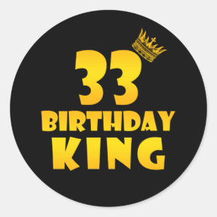 Sticker Rond 33e anniversaire Cadeau pour 33 ans Anniversaire R