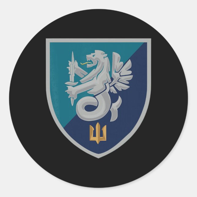 Sticker Rond 37th Naval Infantry Brigade (ukraine) Ukrainian Mi (Devant)