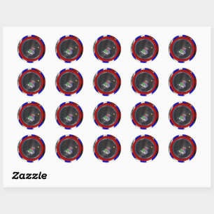 Sticker Rond 3 Cercles - Clown -