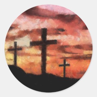 Sticker Rond 3 croix