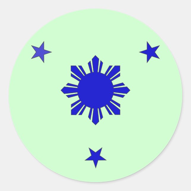 Sticker Rond 3 Étoiles et un soleil (Devant)