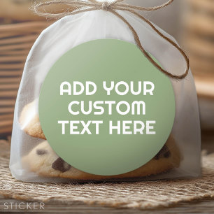 Sticker Rond 3 lignes de texte - Faites-le votre blanc vert per