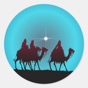 Sticker Rond 3 WISEMEN & STAR par SHARON SHARPE