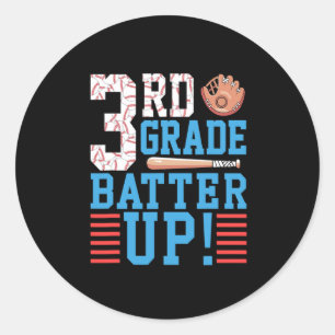 Sticker Rond 3e année Retour à l'école 3e année Batterie vers l