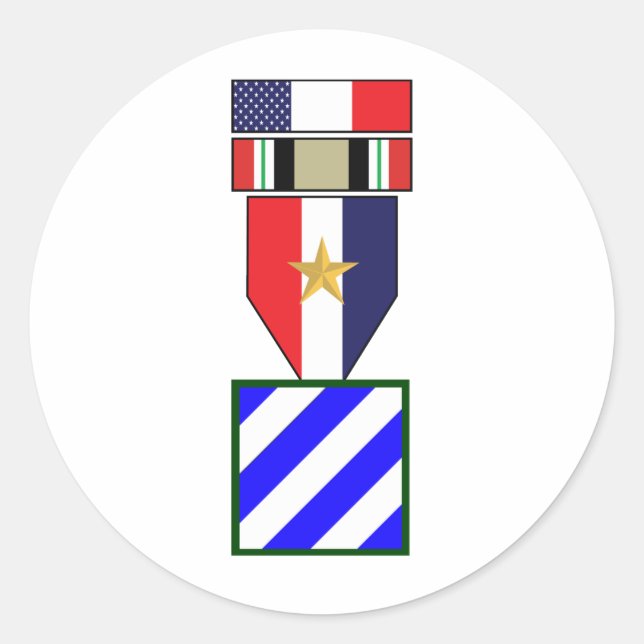 Sticker Rond 3e division d'infanterie Campagne de guerre en Ira (Devant)