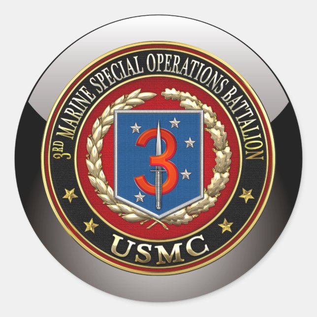 Sticker Rond 3e MSOB [3D] (Devant)