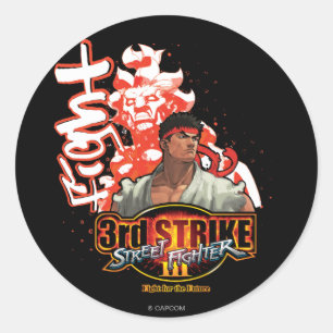 Sticker Rond 3ème Grève "combat "