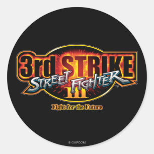 Sticker Rond 3ème logo de grève de Street Fighter III