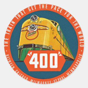 Sticker Rond 400 ~ "Le Train Qui Fixe Le Rythme"