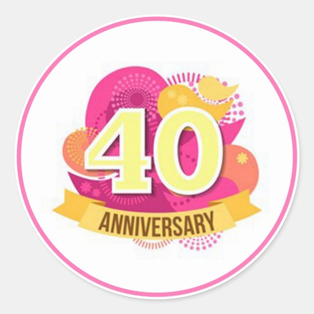 Sticker Rond 40 ans (Devant)