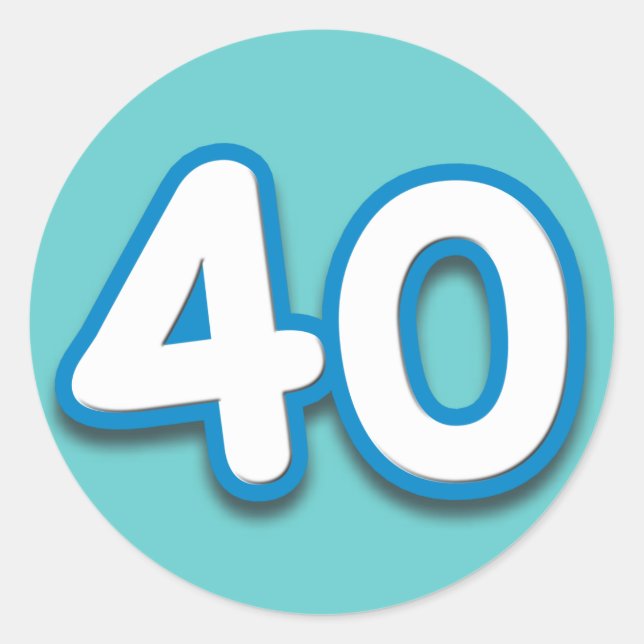 Sticker Rond 40 ans Anniversaire ou Anniversaire - Ajouter un t (Devant)