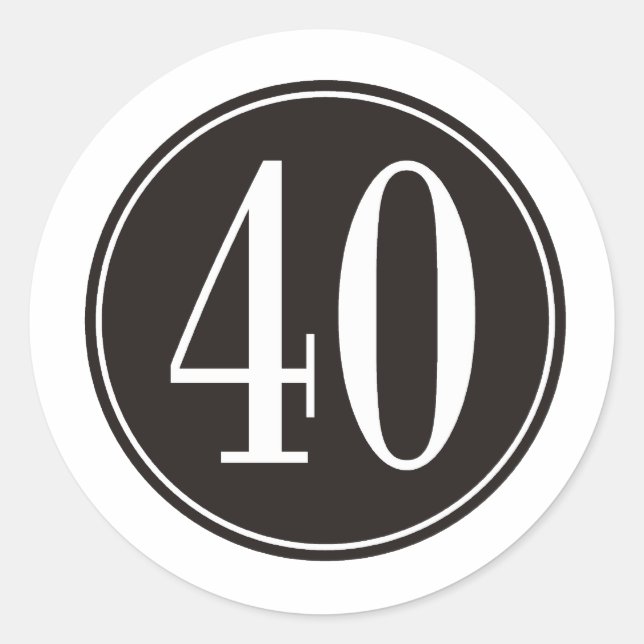 Sticker Rond #40 Cercle noir (Devant)