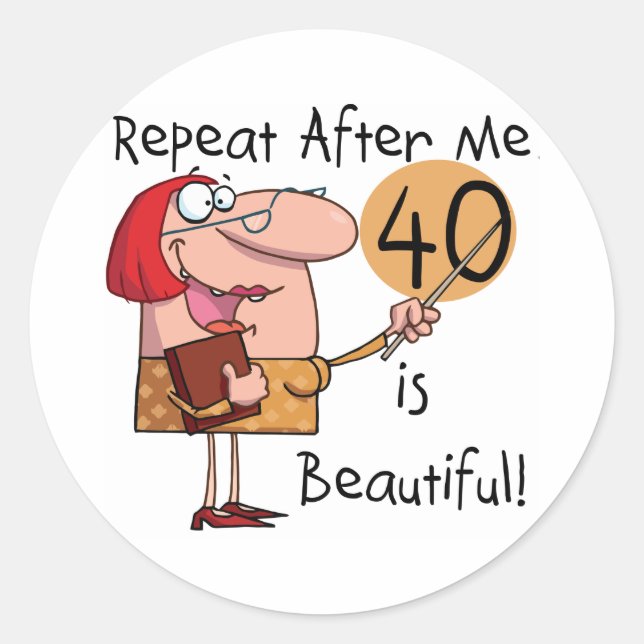 Sticker Rond 40 est de beaux tee-shirts et cadeaux (Devant)