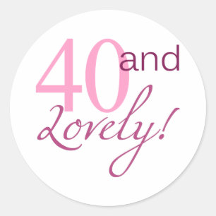 Sticker Rond 40 et beaux cadeaux d'anniversaire