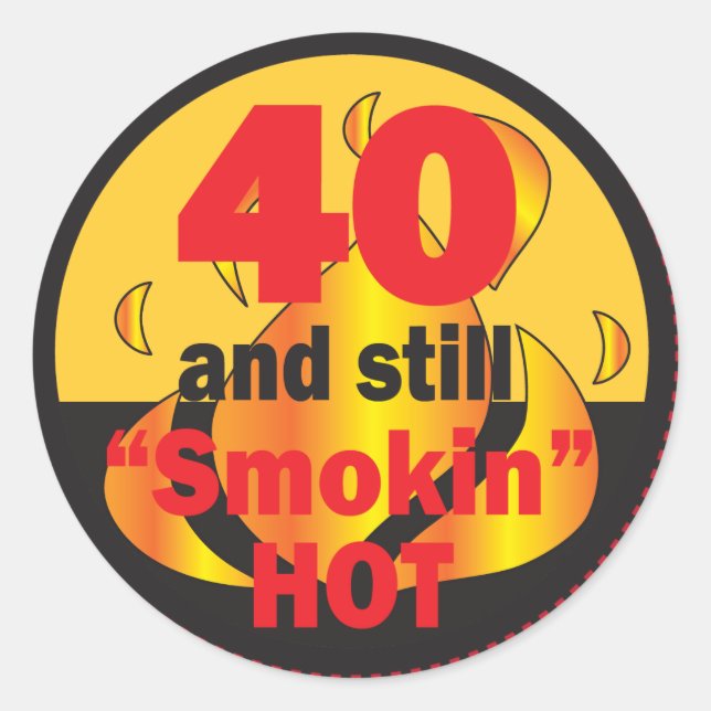 Sticker Rond 40 et Smokin Hot (Devant)