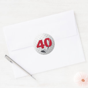 Sticker Rond 40e anniversaire Golf Ball Design