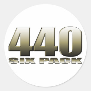 Sticker Rond 440 six pack Mopar Dodge