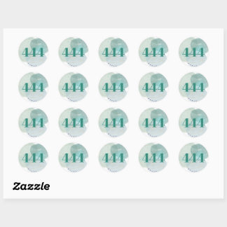 Sticker Rond 444 Angel Numéro Divine Protection Affirmation