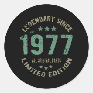 Sticker Rond 44 ans Légende Anniversaire 44e anniversaire