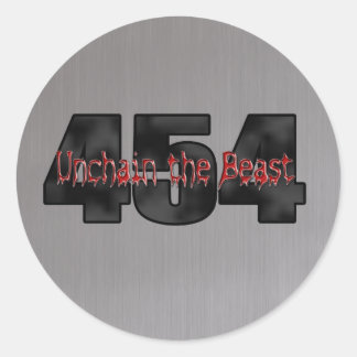 Sticker Rond 454 Big Block Beast chevy