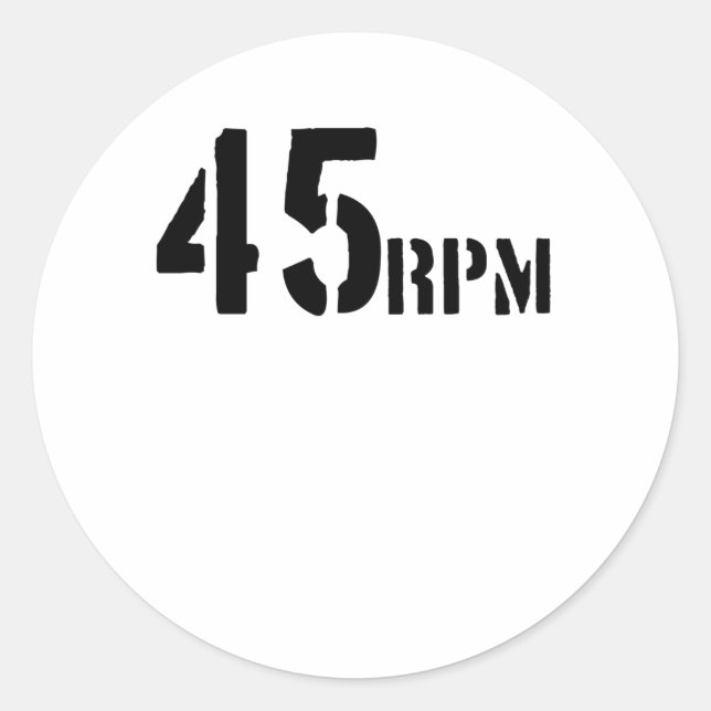 Sticker Rond 45 Rpm Vinyl (Devant)