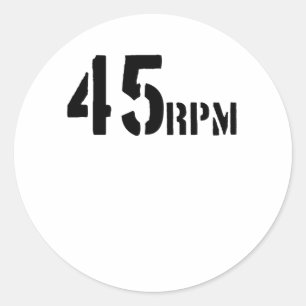 Sticker Rond 45 Rpm Vinyl