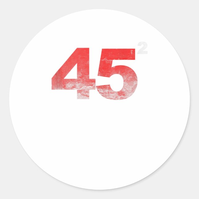 Sticker Rond 45 Squared Trump ReElection vinta en détresse (Devant)