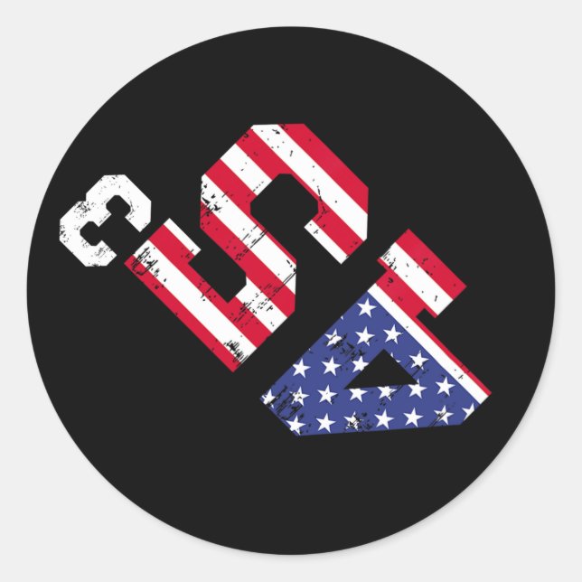 Sticker Rond 45³ Trump 2028 45 Cubed Troisième mandat Président (Devant)