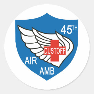 Sticker Rond 45e Patch Dustoff Médicale