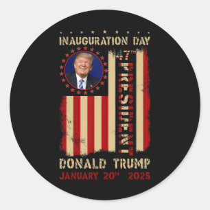 Sticker Rond 47e Journée d'investiture du président Trump 2025