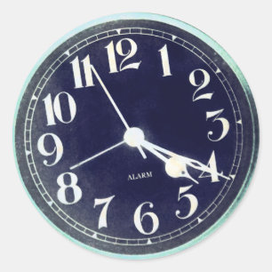 Sticker Rond 4 ; 20 horloge classique