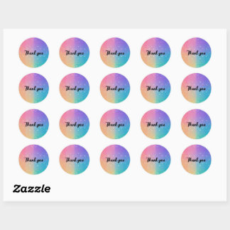 Sticker Rond 4 coins colorés