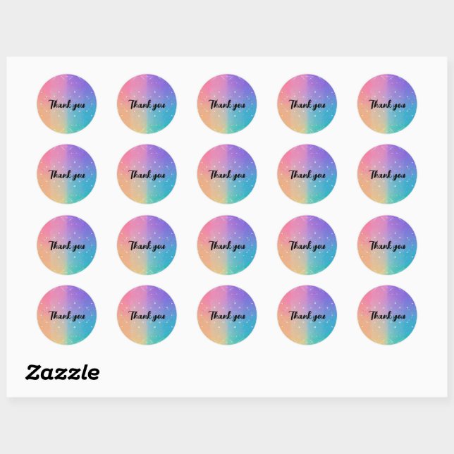 Sticker Rond 4 coins colorés (Feuille)