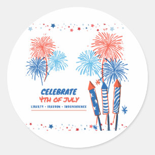 Sticker Rond 4 juillet 