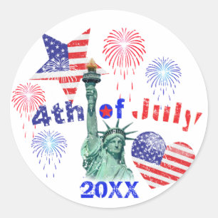 Sticker Rond 4 juillet