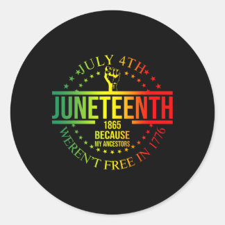 Sticker Rond 4 juillet 1865 parce que mes ancêtres hommes